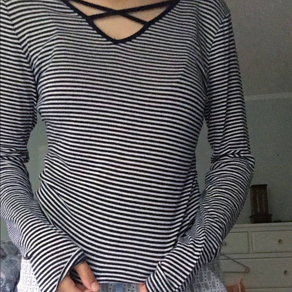 striped long sleeve tee - Picture 2 of 3
